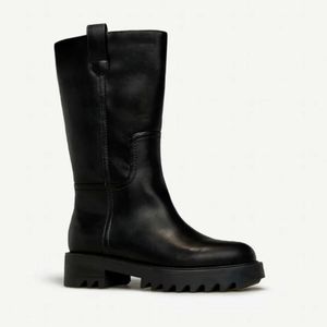 Women's black Jaffie flat chunky soled boot from S